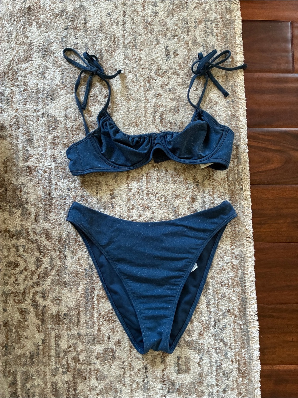 Navy sparkle Abercrombie bikini set